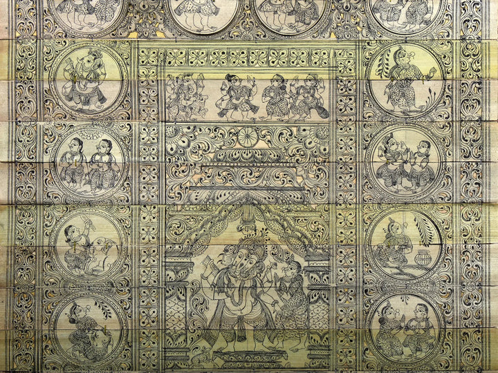 The Story of Lord Ganesha Pattachitra Painting on Cloth by Rabi Behera · view 4