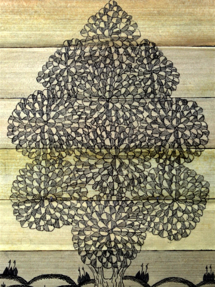 Tree Series 62 Pattachitra Painting on Cloth by Rabi Behera · view 2