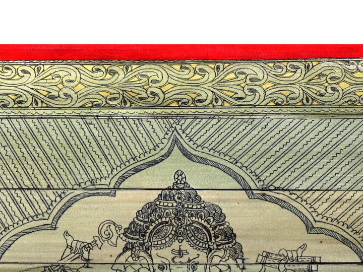 Eight Hands Lord Ganesha Pattachitra Painting on Cloth by Rabi Behera · view 3