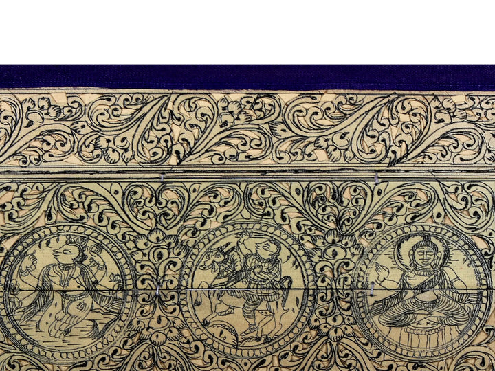 Episodes of Krishna Leela with Ten Incarnations of Lord Vishnu Pattachitra Painting on Cloth · view 3
