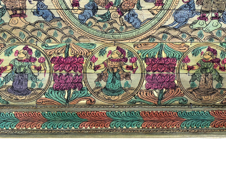 Six Hands Dancing Lord Ganesha Pattachitra Painting on Cloth · view 4