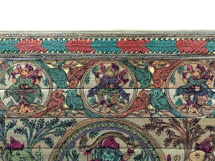 Six Armed Dancing Ganesha Pattachitra Painting on Cloth · view 3