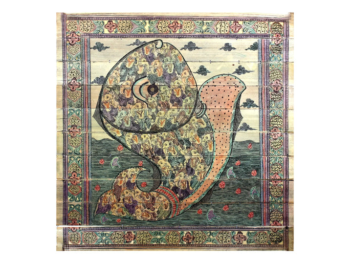 Fish Made of Small Ganeshas Pattachitra Painting on Cloth · view 1