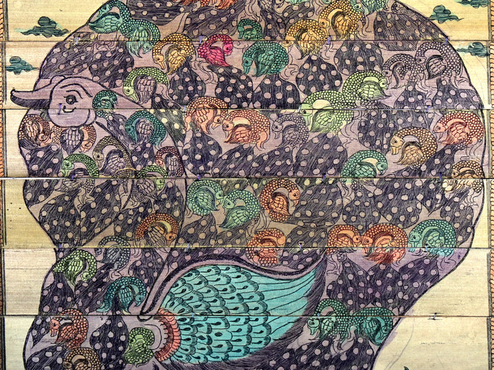 A Peacock - Made of Small Peacocks Pattachitra Painting on Cloth · view 2