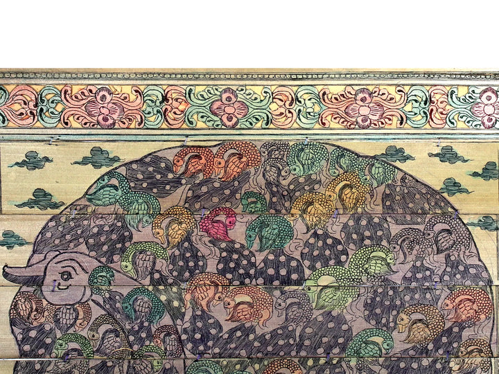 A Peacock - Made of Small Peacocks Pattachitra Painting on Cloth · view 3
