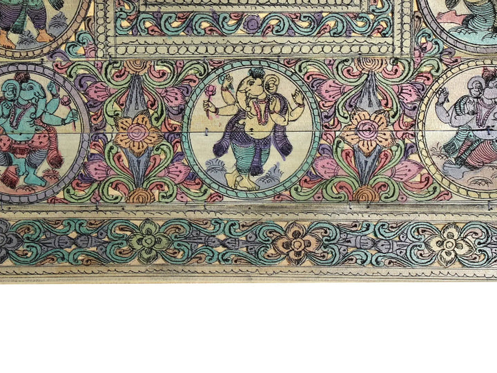 Different Forms of Lord Ganesha Pattachitra Painting on Cloth · view 4