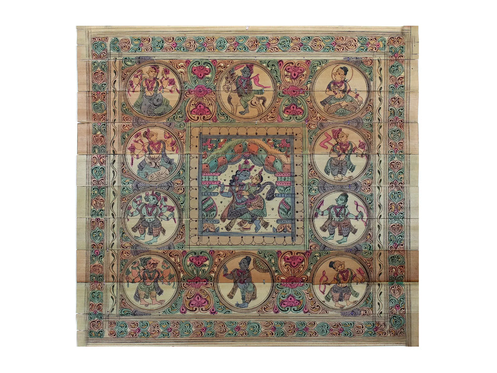 Murli Manohar and Radharani with Ten Incarnations of Lord Vishnu (Dashavatara)
