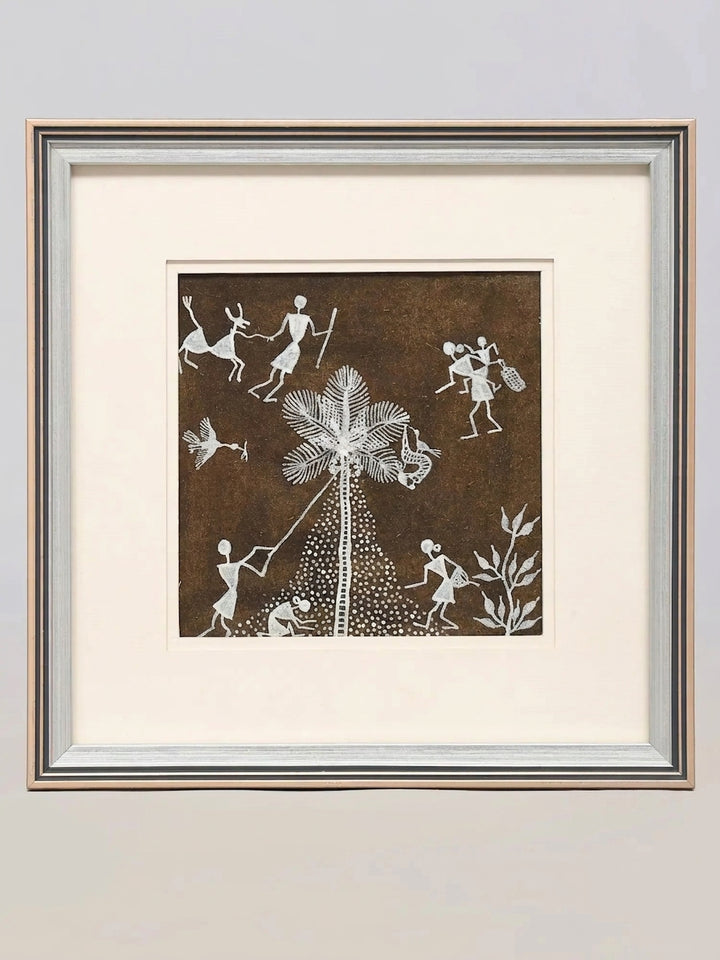 Tree of Life Warli Painting on Cloth · view 1