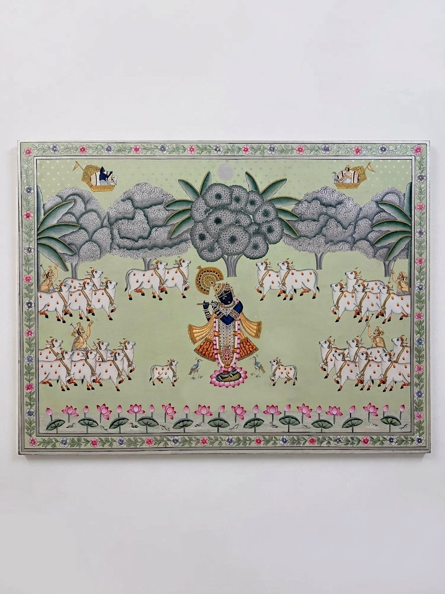 Shrinathji Darshan Pichwai Painting on Cloth