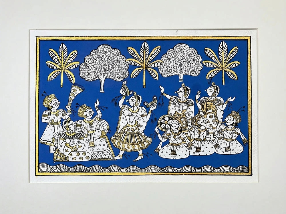 Chari Dance Performance for King and Queen | Painting by Kalyan Joshi