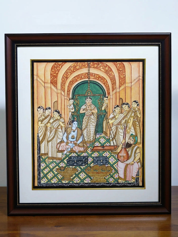 Shri Krishna Tulabharam Painting · view 2