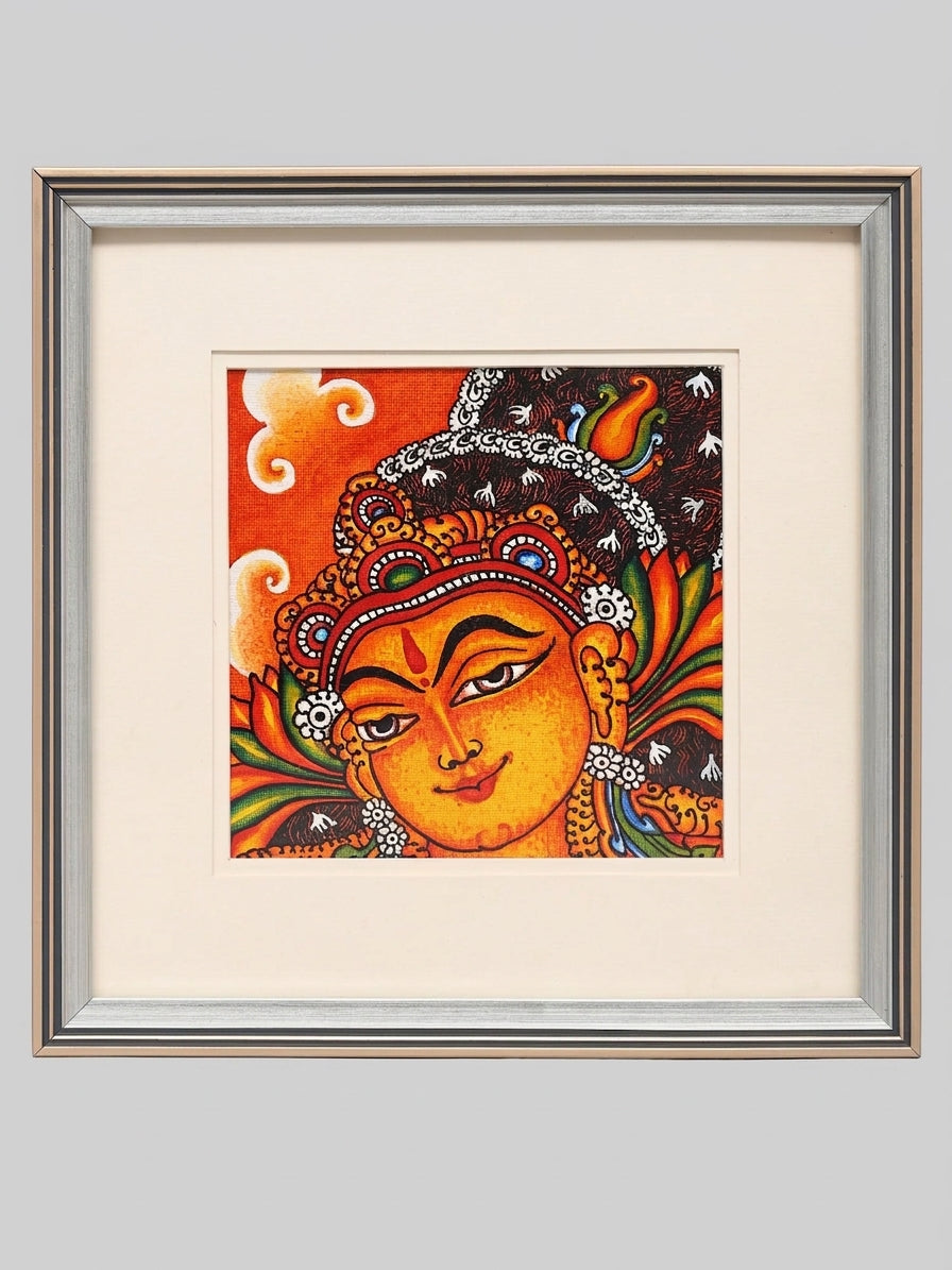 Goddess Sita Kerala Mural Painting on Canvas
