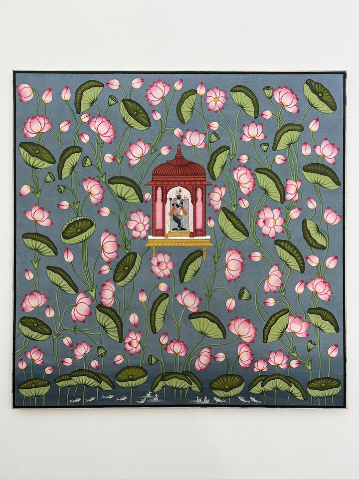 Lord Shrinathji Pichwai Painting on Cloth · view 1