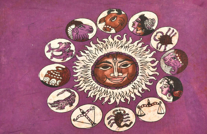 Hindu Rashichakra Painting on Cotton · view 1