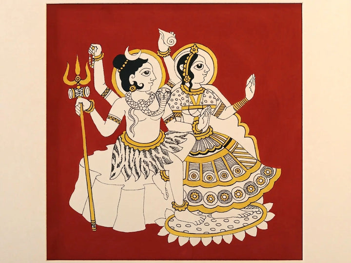 Lord Shiva with Devi Parvati Painting on Paper · view 2