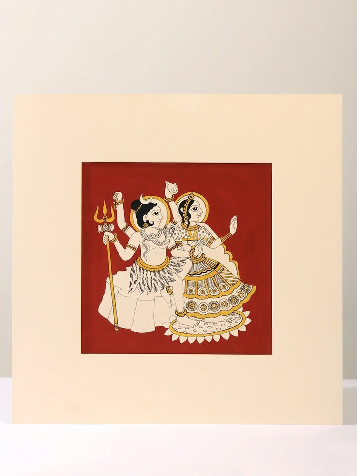 Lord Shiva with Devi Parvati Painting on Paper · view 1