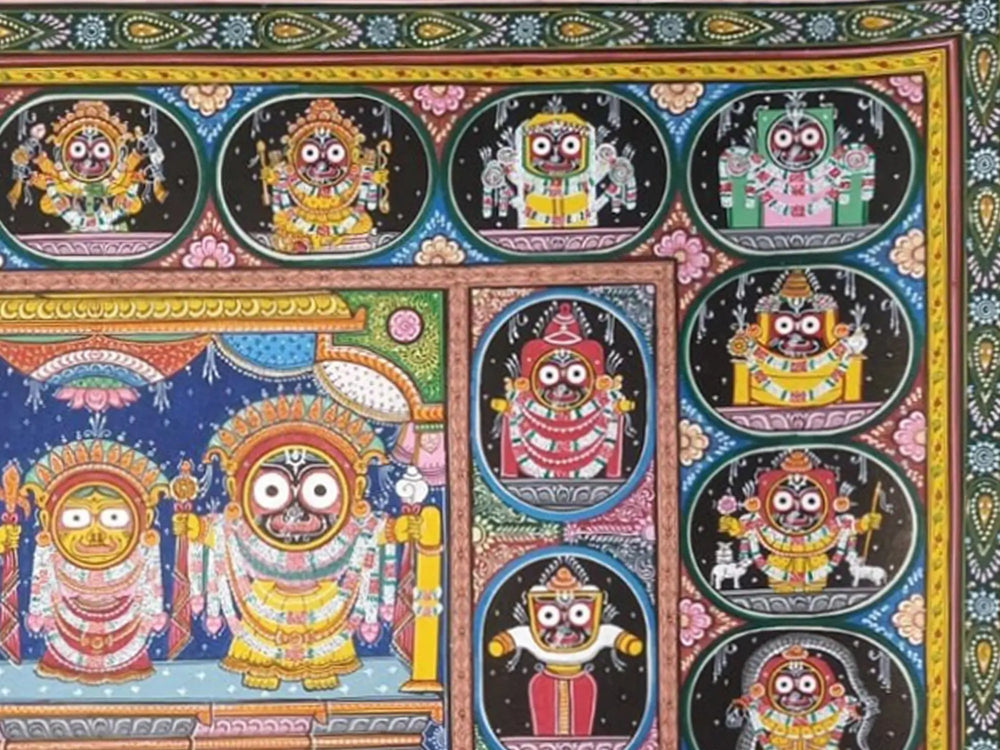 Jagannath Story | Patachitra Art | Watercolor On Handmade Canvas | By Suryakanta Das