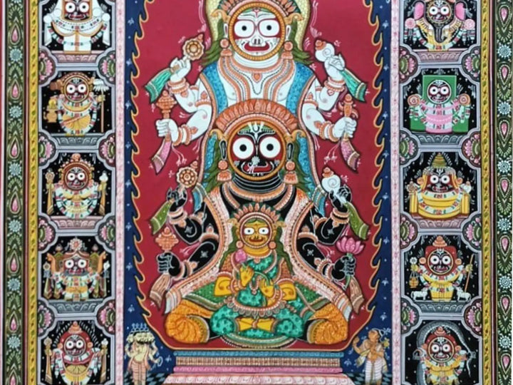 Jagannath, Balarama and Subhdra Painting on Canvas · view 4