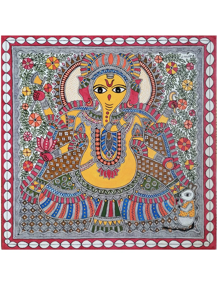Ganesha - Mythology ) Madhubani Painting · view 1