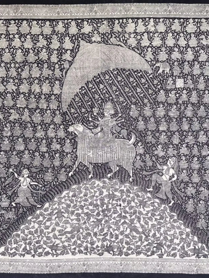 Goddess Meldi - Mata Ni Pachedi Painting on Cotton · view 2