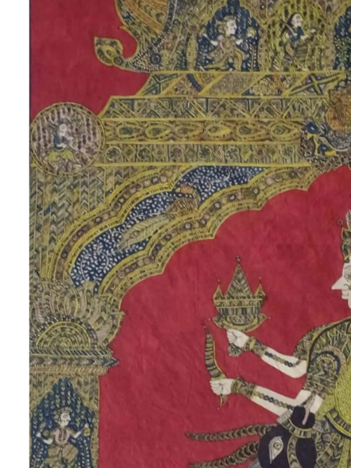 Goddess Meldi with Vahana - Mata Ni Pachedi Painting · view 3