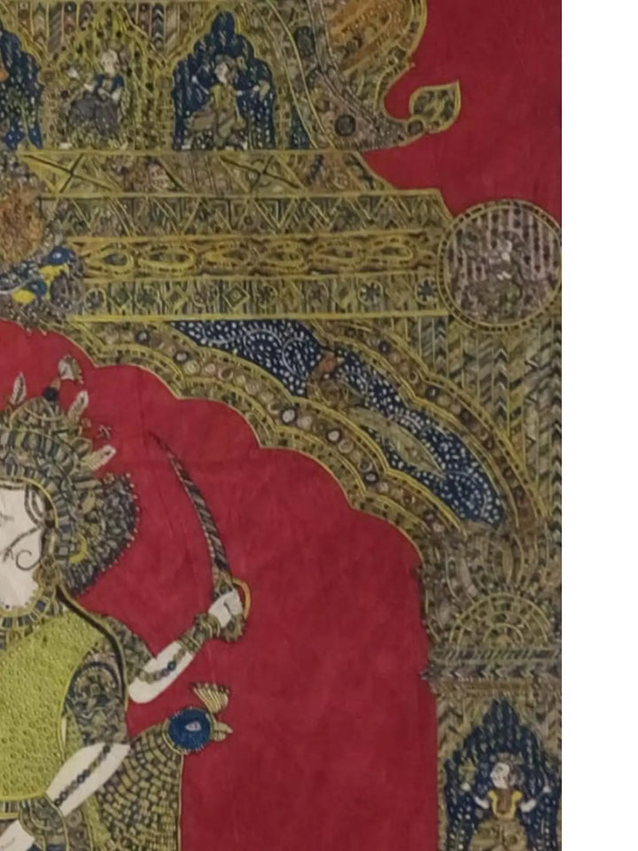 Goddess Meldi with Vahana - Mata Ni Pachedi Painting · view 4