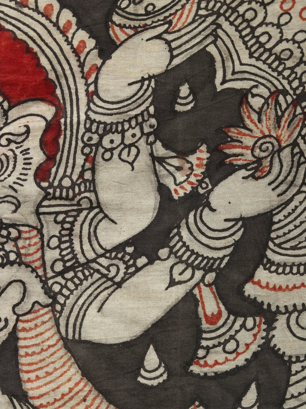 Four Armed Dancing Lord Ganesha | Kalamkari Painting