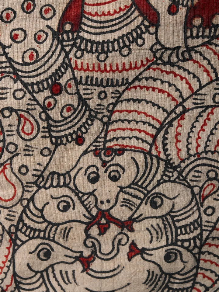 Kaliya Mardana Krishna Kalamkari Painting on Cotton · view 4