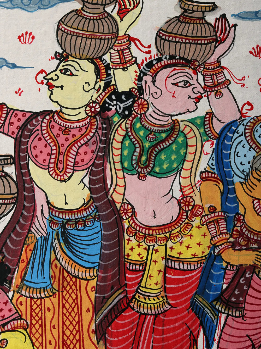 Nauka Vihar (Shri Krishna with Gopis on Boat) | Patachitra Painting