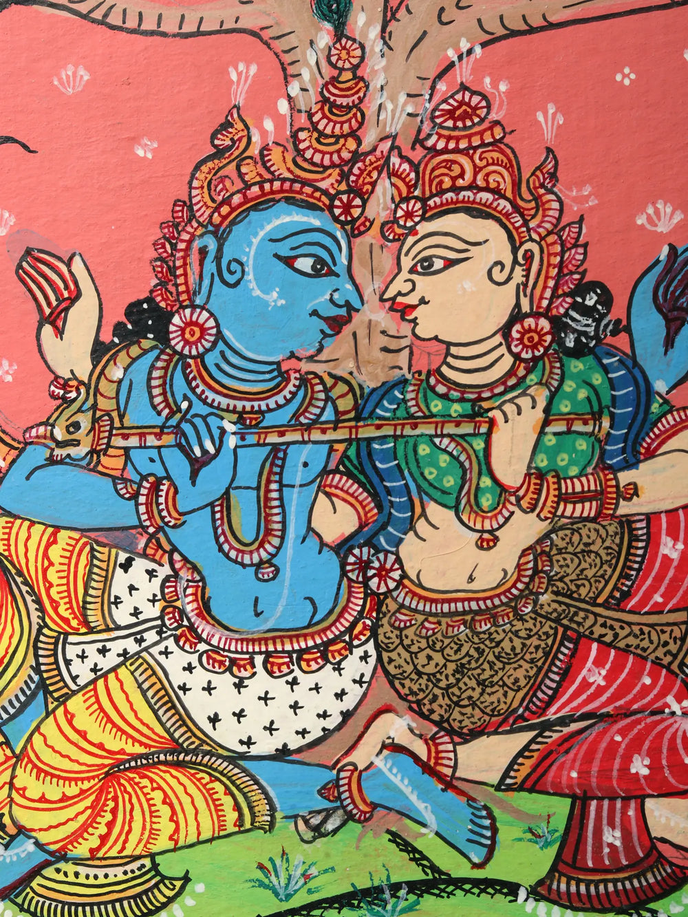 Rasleela - Celebration View of Radha Krishna with Gopis