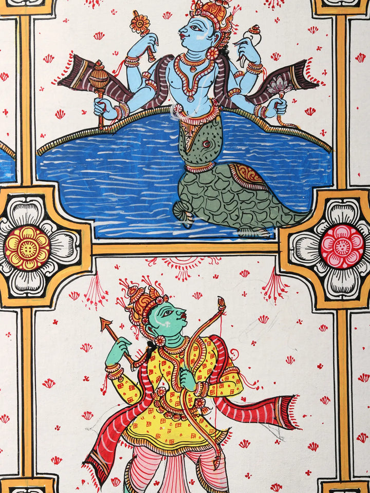 Dashavatara of Lord Vishnu Painting on Canvas · view 3