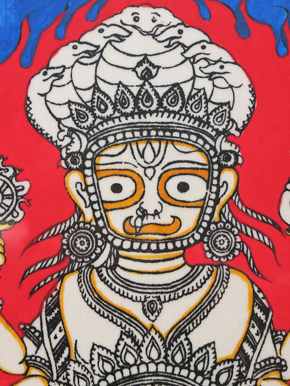 Lord Jagannath, Subhadra and Balabhadra | Framed Pattachitra Painting | Watercolor on Silk