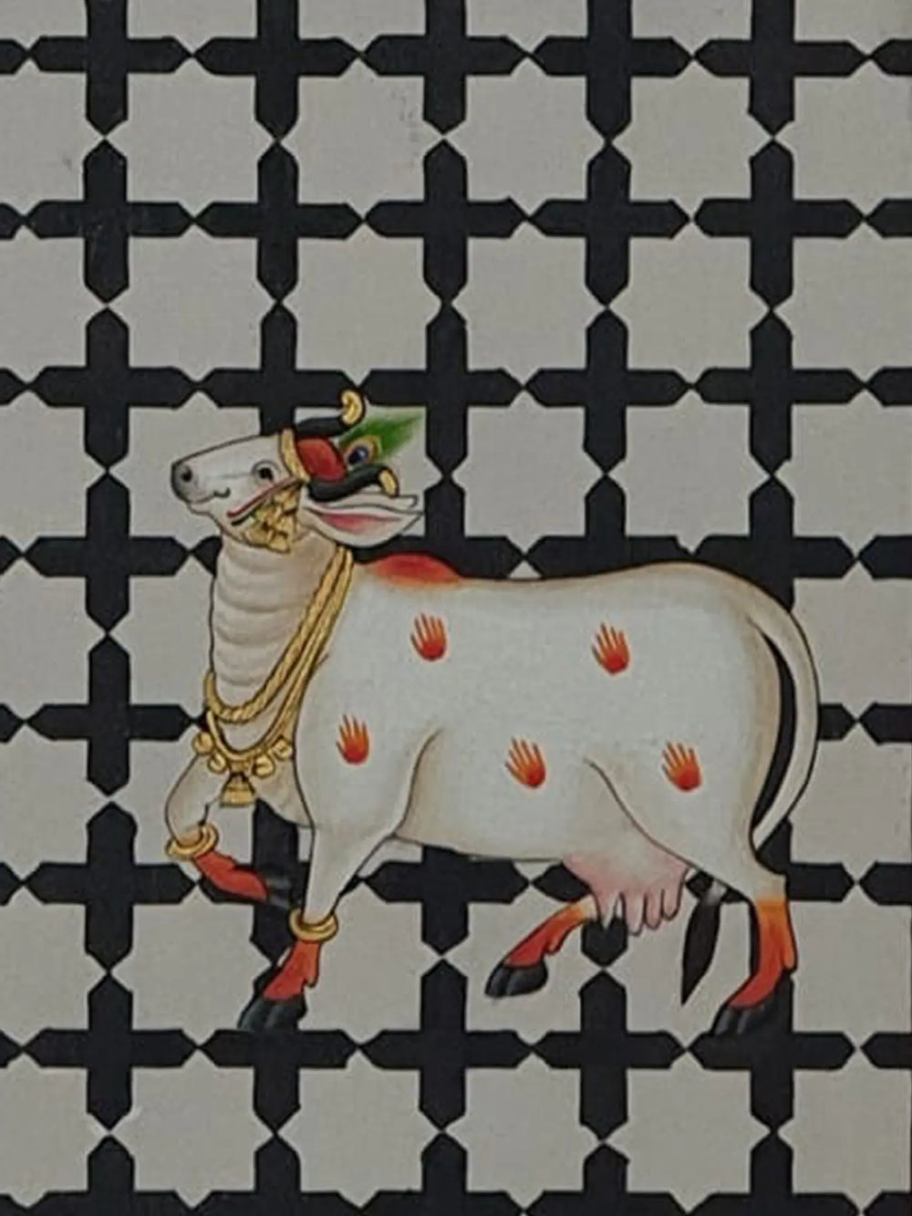 Kamdhenu Cows | Natural Color On Cloth | By Jagriti Bhardwaj