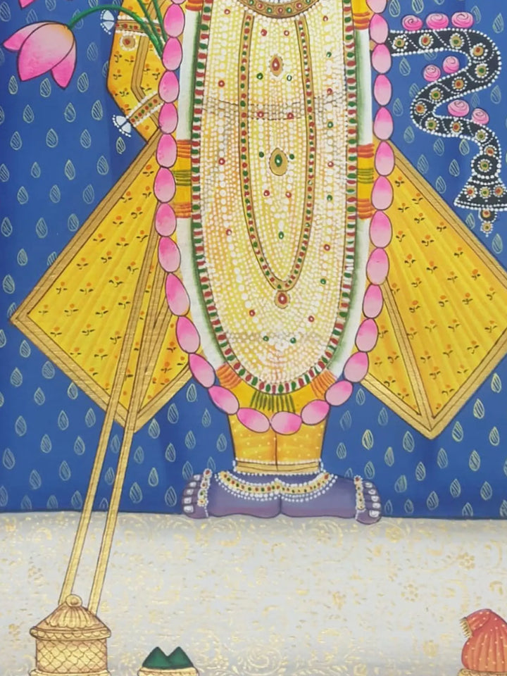 Divine Darshan of Shrinathji Painting on Cloth · view 4