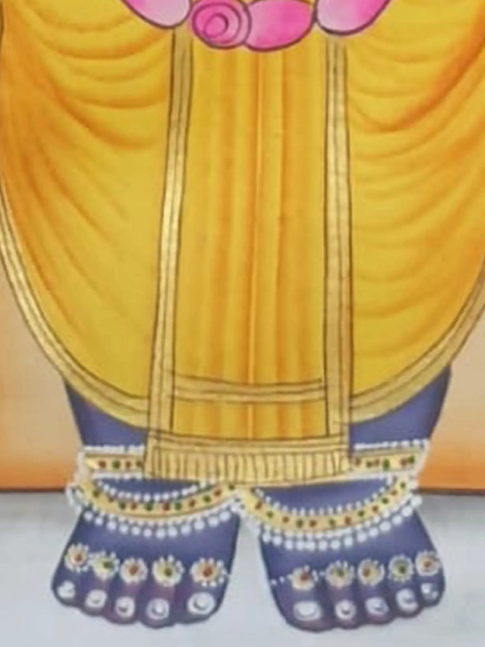 Lord Shrinathji With Beautiful Shringar | Natural Color On Cloth | By Jagriti Bhardwaj