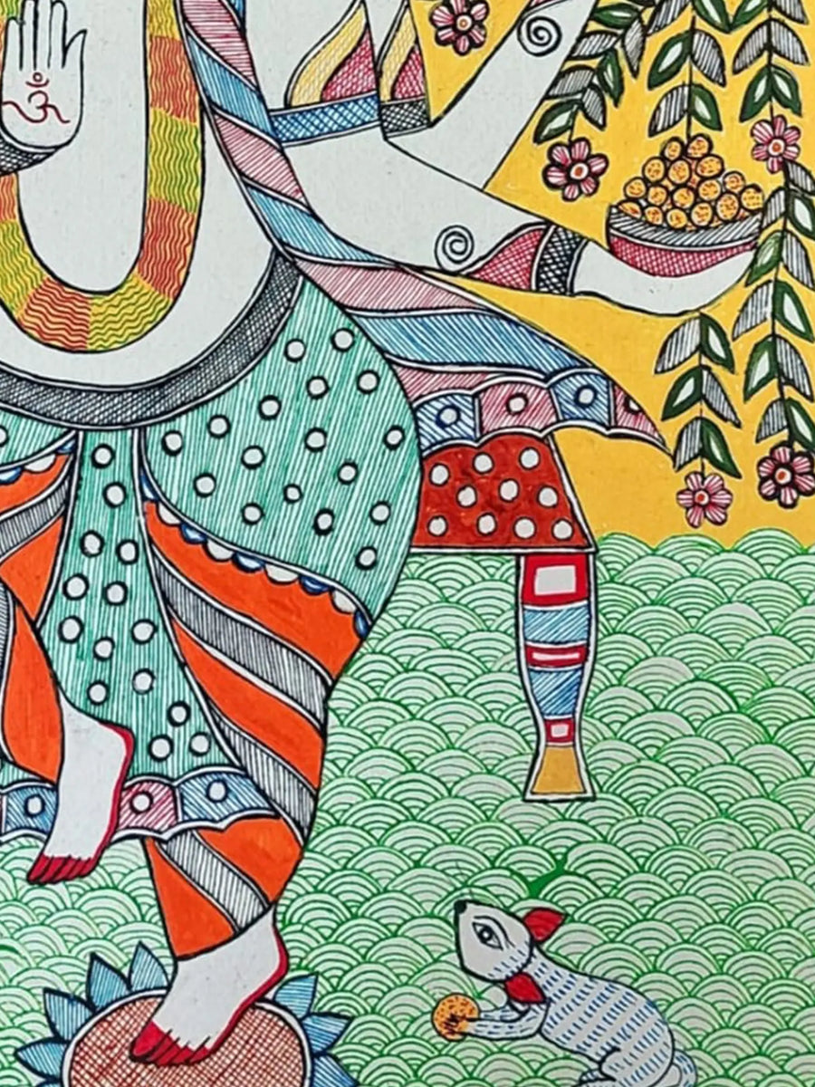 Shree Ganesha Painting on Handmade Paper