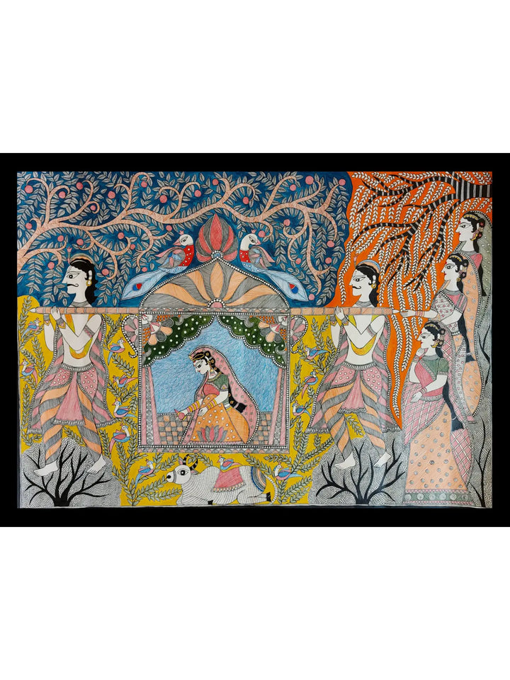 Doli Vidai Painting on Handmade Paper · view 1