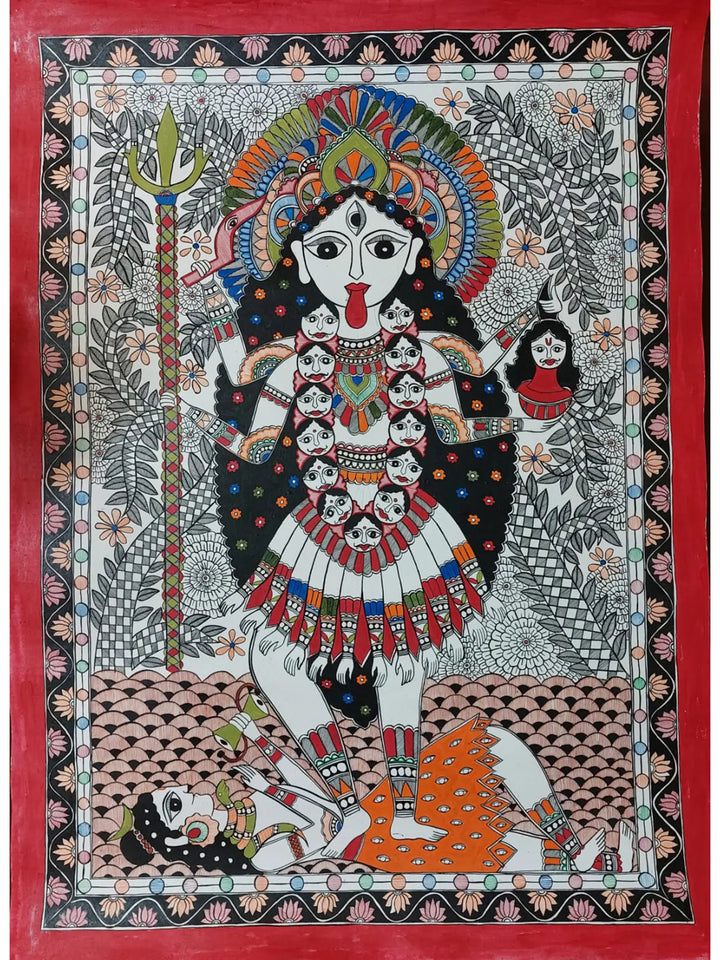Kali Maa Painting on Handmade Paper · view 1