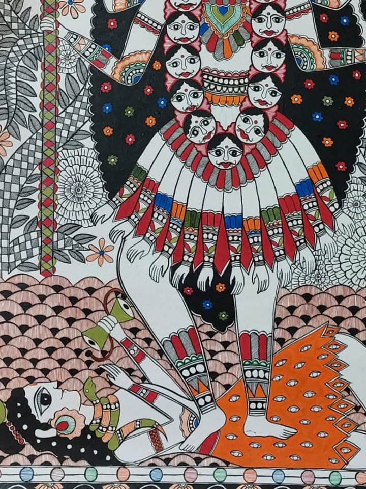 Kali Maa Painting on Handmade Paper · view 3