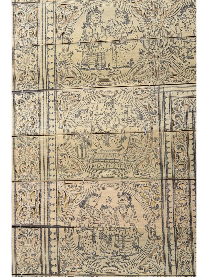 Panchamukhi Ganesha Painting on Palm Leaf · view 4