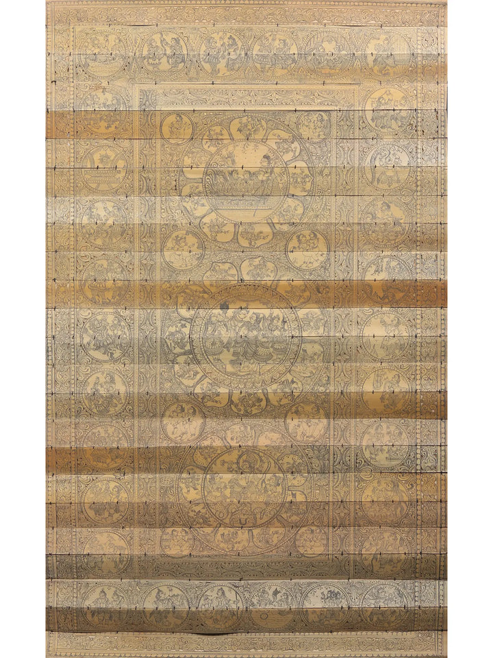 Krishna Story - Raas Leela Painting on Palm Leaf · view 1