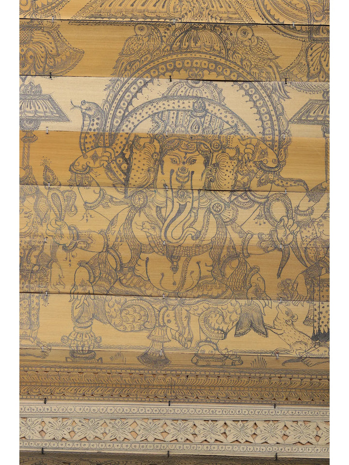 Six Hand Lord Ganesha Painting on Palm Leaf · view 2