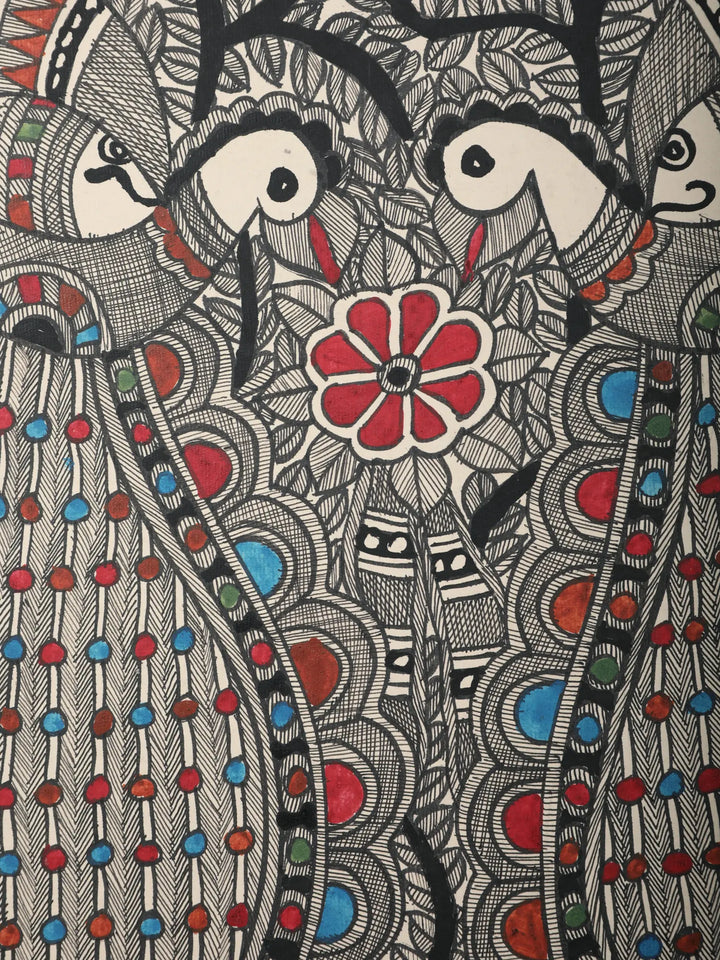 Peacock Fairytale Painting on Handmade Paper · view 3