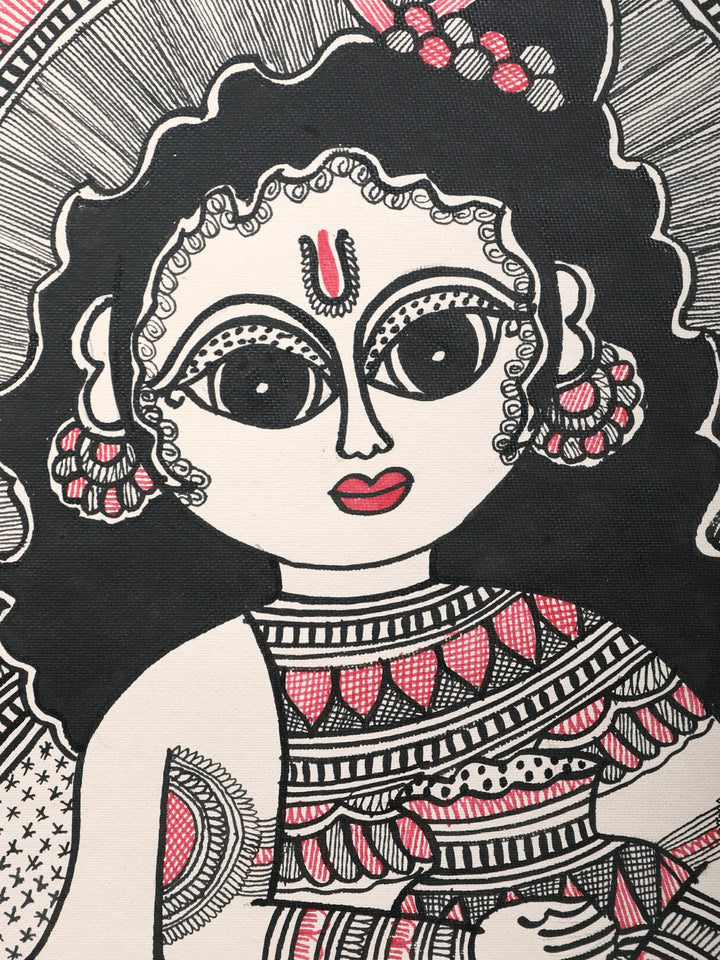 Laddoo Gopal Painting on Handmade Paper · view 3