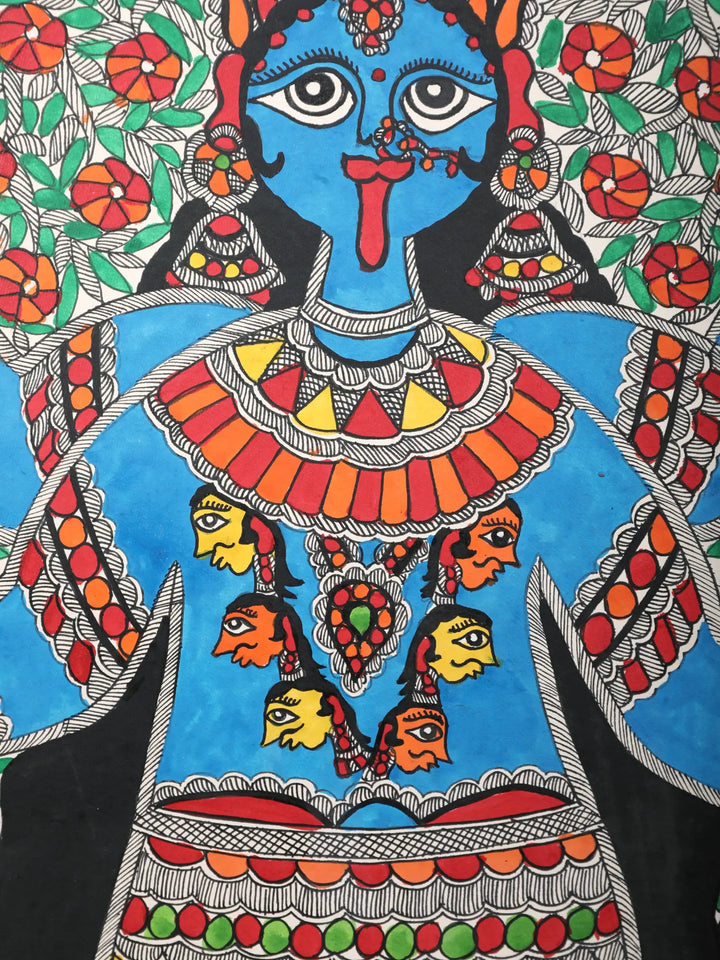 Goddess Kali Maa Painting on Handmade Paper · view 3