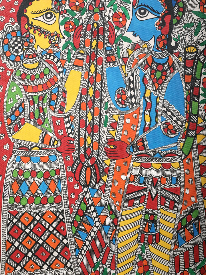 Ram Sita Vivah Painting on Handmade Paper · view 2