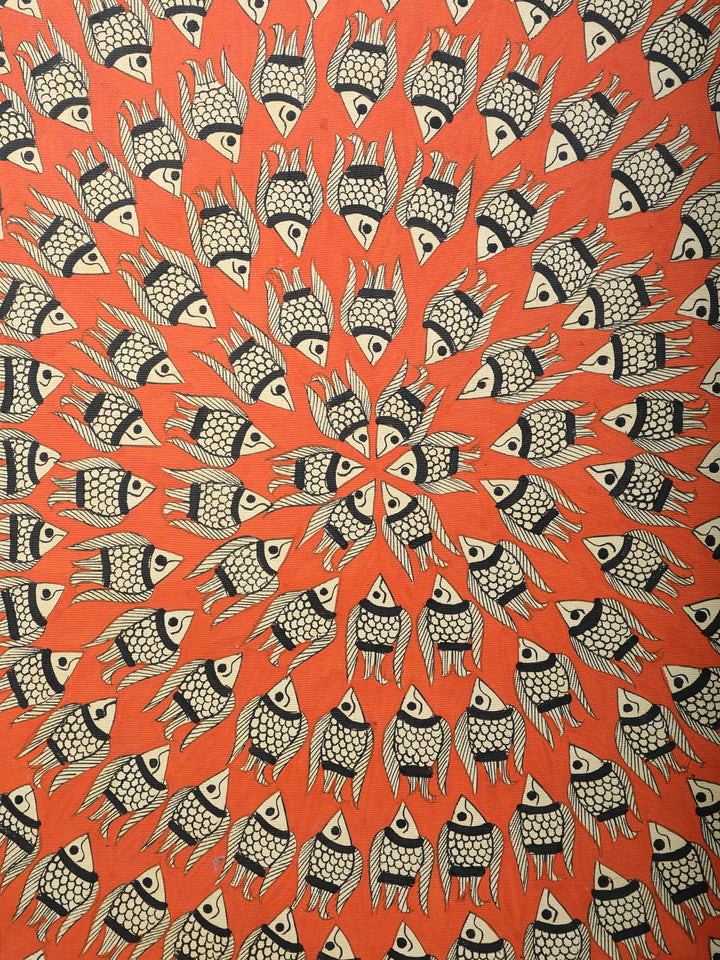 Group of Fishes Painting on Handmade Paper · view 2