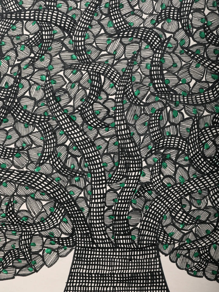 Large Banyan Tree Painting on Handmade Paper · view 3