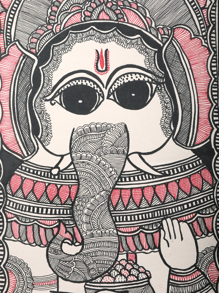 Lord Ganesha Painting on Handmade Paper · view 2