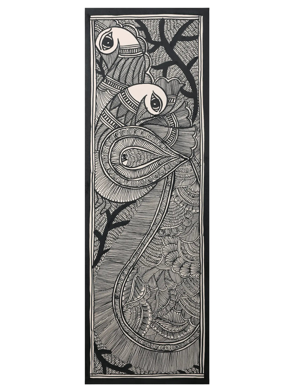 Pair of Peacock Madhubani Painting | Handmade Paper | By Ashutosh Jha